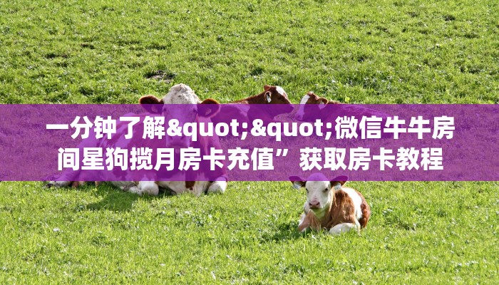 秒懂普及""微信牛牛房间蘑菇房卡充值哪里有”详细介绍房卡使用方式