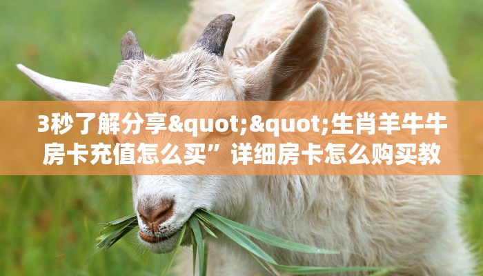 3秒了解分享""生肖羊牛牛房卡充值怎么买”详细房卡怎么购买教程